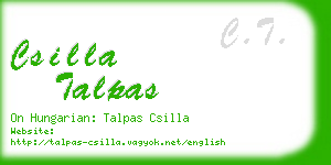 csilla talpas business card